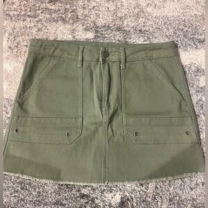 Olive Green Mini Skirt